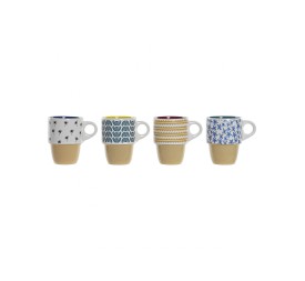 MUG GRES 12X8,5X11,5 400 ML, AFRICA MATE 4 SURT.