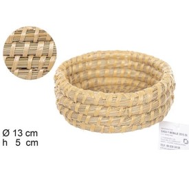 MINI CESTA MAIZ REDONDA COSIDA 13X5cm