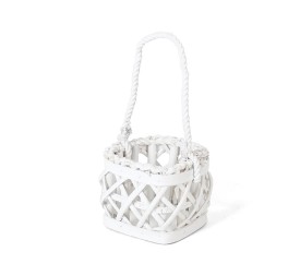 PORTAVELAS CUADRADO ASA CUERDA 13X13X9CM