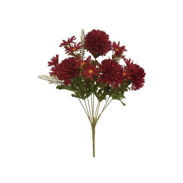 RAMO CRISANTEMOS AUTUMN  X 9-44CM (ROJO)