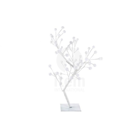 ARBOL PVC 60CM LEDS BLANCO