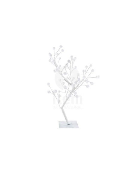 ARBOL PVC 60CM LEDS BLANCO