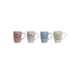 MUG GRES 12X8,5X11 480ML GRABADO 4 SURTIDO