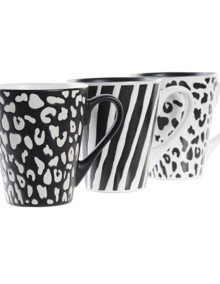 MUG GRES 11,7X11,7X10 360ML, SALVAJE 3 SURT.