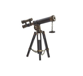 DECORACION METAL 20X12X23 TELESCOPIO BRONCE