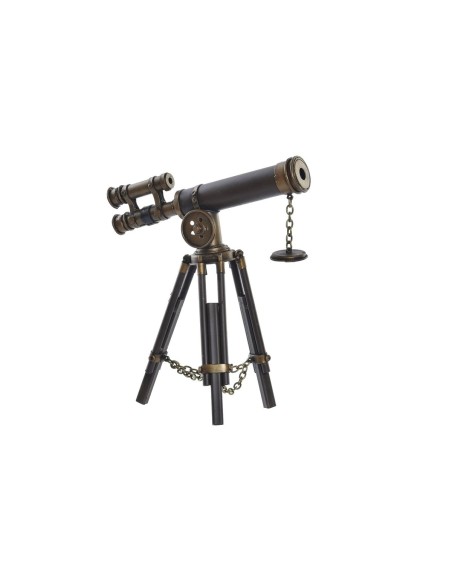 DECORACION METAL 20X12X23 TELESCOPIO BRONCE