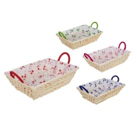 CESTO RECTG. CON ASA COLORES - ESTRELLAS