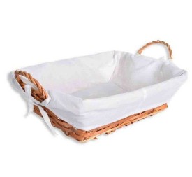 CESTO RECTANGULAR ASAS COLOR MIEL CON FORRO