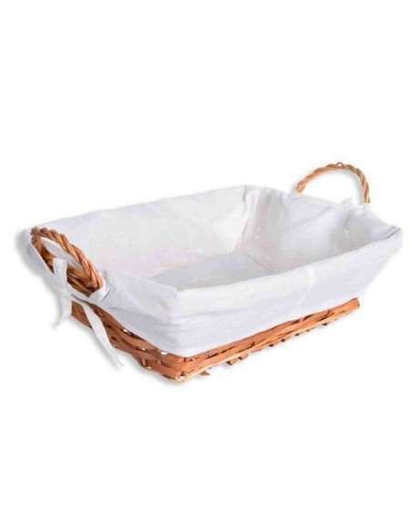 CESTO RECTANGULAR ASAS COLOR MIEL CON FORRO