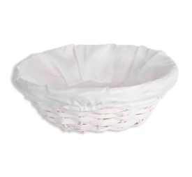 CESTO REDONDO COLOR BLANCO CON FORRO