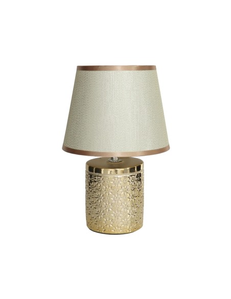 LAMPARA MESA CERAM TUXPAN 17X17X27CM ORO