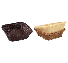 PANERA PLASTICO CUADRADA COL. MARRON / MIEL / NAT.