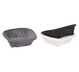 PANERA PLASTICO CUADRADA COL. NEGRO/ GRIS/ BLANCO