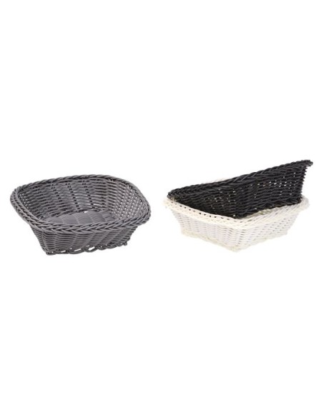 PANERA PLASTICO CUADRADA COL. NEGRO/ GRIS/ BLANCO