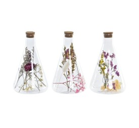 DECORACION CRISTAL FLOR SECA 10X10X18 3 SURT.