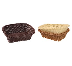 PANERA PLASTICO RECTANGULAR COL. MARRON/ MIEL/ NAT