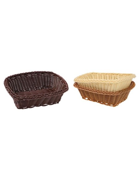 PANERA PLASTICO RECTANGULAR COL. MARRON/ MIEL/ NAT