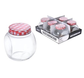 TARRO CRISTAL TAPA CUADROS 450ML