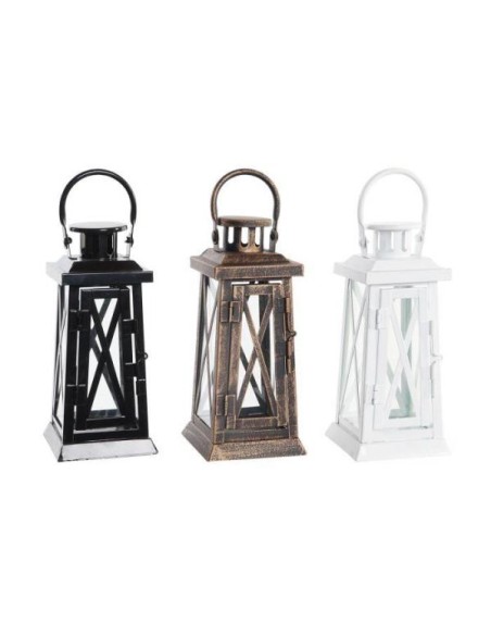 FAROLA METAL CRISTAL 10X10X23 3 SURT.