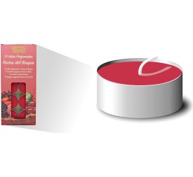 ESTUCHE 10 TEALIGHTS PERF. FRUTAS DEL BOSQUE