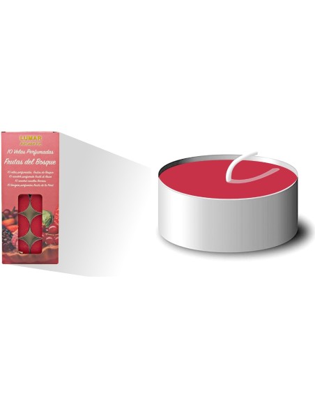 ESTUCHE 10 TEALIGHTS PERF. FRUTAS DEL BOSQUE