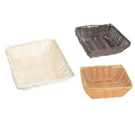 BANDEJA CUADRADA PLASTICO TRENZADO COL. SURTIDOS