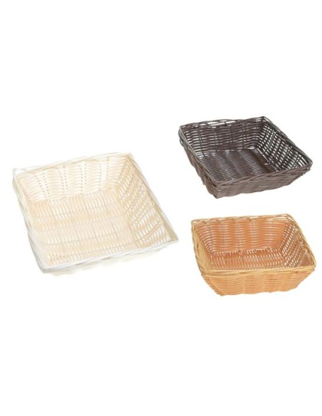 BANDEJA CUADRADA PLASTICO TRENZADO COL. SURTIDOS