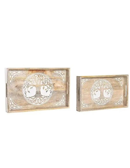 BANDEJA SET 2 MANGO 43,5X27X5,5 ARBOL DECAPE