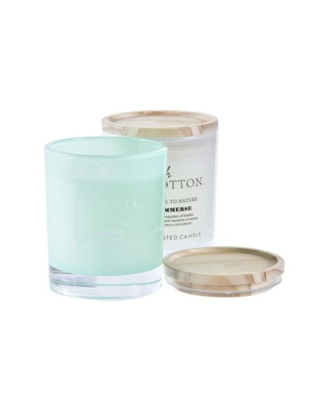 VELA CERA CRISTAL 8X8X9 190 GR, CON TAPA 2 SURT.