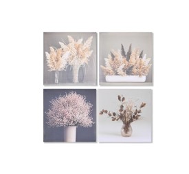 CUADRO LIENZO MDF 40X1,8X40 FLORES SECAS 4 SURT.