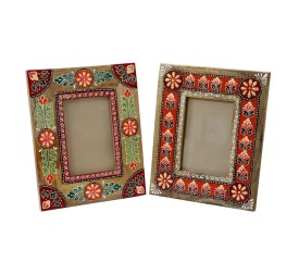 MARCO FOTO MDF 10X15 FLORAL PINTADO MANO 2 SURT.