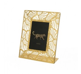 PORTAFOTOS 10X15 METAL-CRISTAL DORADO 18 X 7 X 22 CM