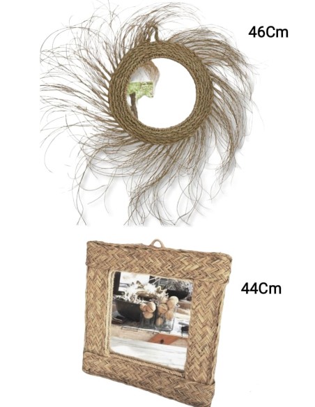 ESPEJO ESPARTO ARTESANAL 2 SURT