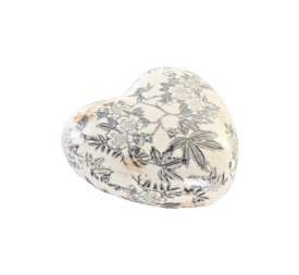 DECORACION GRES 11X11X4 FLORES BLANCO