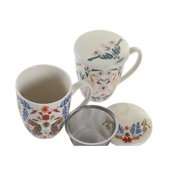 MUG INFUSIONES PORCELANA 12X9X11 380ML, 2 SURT.