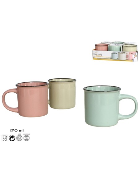 TAZA MUG 170ML VERONA - CERAMICA 3 SURT