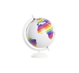 GLOBO TERRAQUEO PVC METAL 20X18X28 LGTBI BLANCO