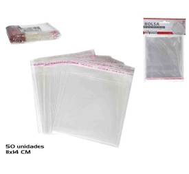 BOLSA CELOFAN X50 ADHESIVO 11X14 CM