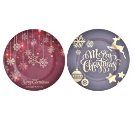 CENTRO MESA PP 33X33X2 BOLAS ESTRELLAS 2 SURT.