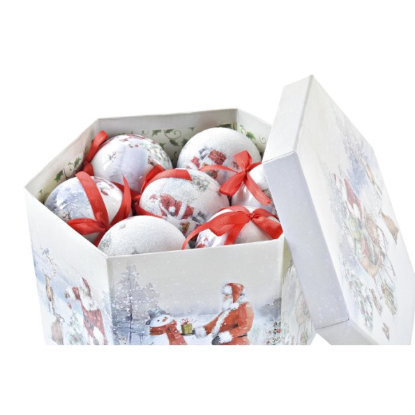 BOLA DECORACION SET 14 PVC 25X25X16 PAPA NOEL