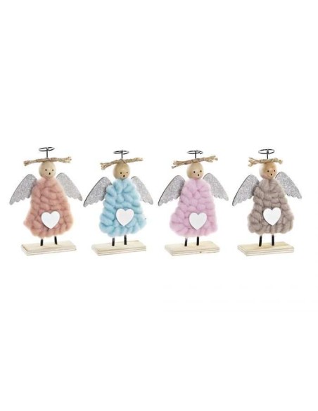 FIGURA MADERA POLIESTER 10X10X19 ANGEL 4 SURT.