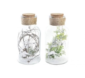 DECORACION LUMINOSA LED CRISTAL 10X10X22 2 SURT.