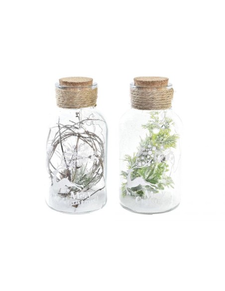 DECORACION LUMINOSA LED CRISTAL 10X10X22 2 SURT.