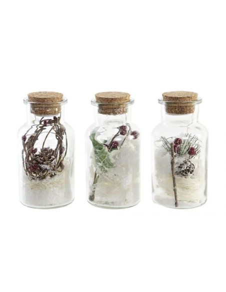 DECORACION LUMINOSA LED CRISTAL 6X6X14 5L, 3 SURT.