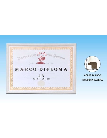 MARCO DIPLOMA A3 BLANCO DM-879(6/12)