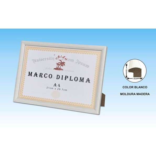 MARCO DIPLOMA A4 BLANCO DM-878(12/24)