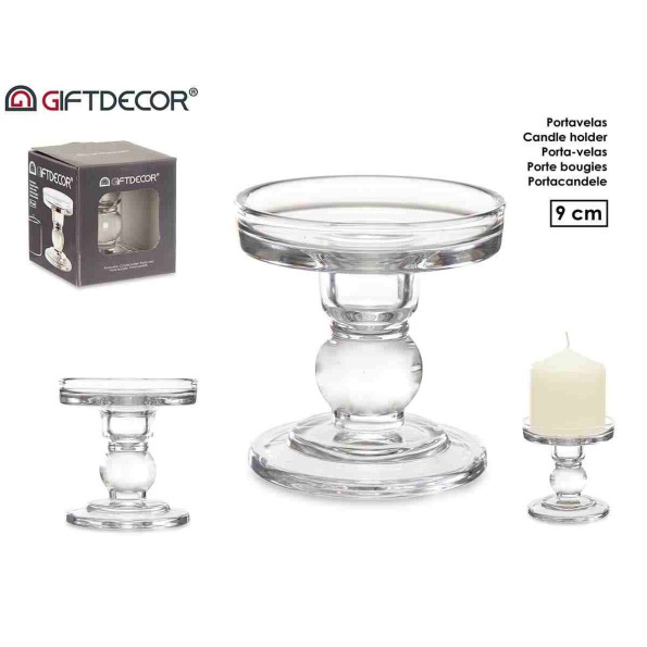 CANDELABRO CRISTAL BOLA S 9CM