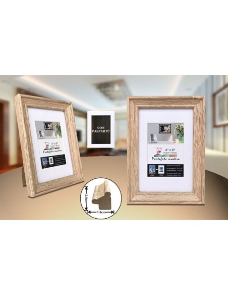 PORTAFOTO MADERA DM-842 20X30CM(12/24)