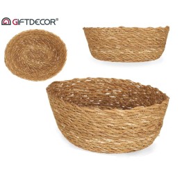 CESTO VEGETAL CONICO OVALADO NATURAL 26CM
