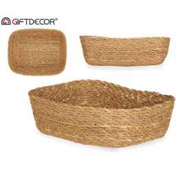 CESTO VEGETAL RECTANGULAR NATURAL 26CM